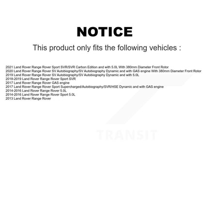 Front Rear Coated Drill Slot Disc Brake Rotors Ceramic Pad Kit For Land Rover Range Sport KDT-101863