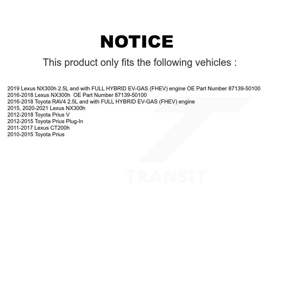 1x Air + 1x Cabin Filter (2 Total) Kit For Toyota RAV4 Prius V Lexus CT200h NX300h KFL-100107