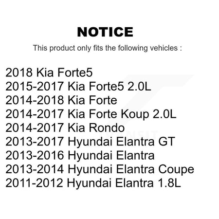 1x Air + 1x Cabin Filter (2 Total) Kit For Hyundai Elantra Kia Forte GT Rondo Forte5 Koup KFL-100339