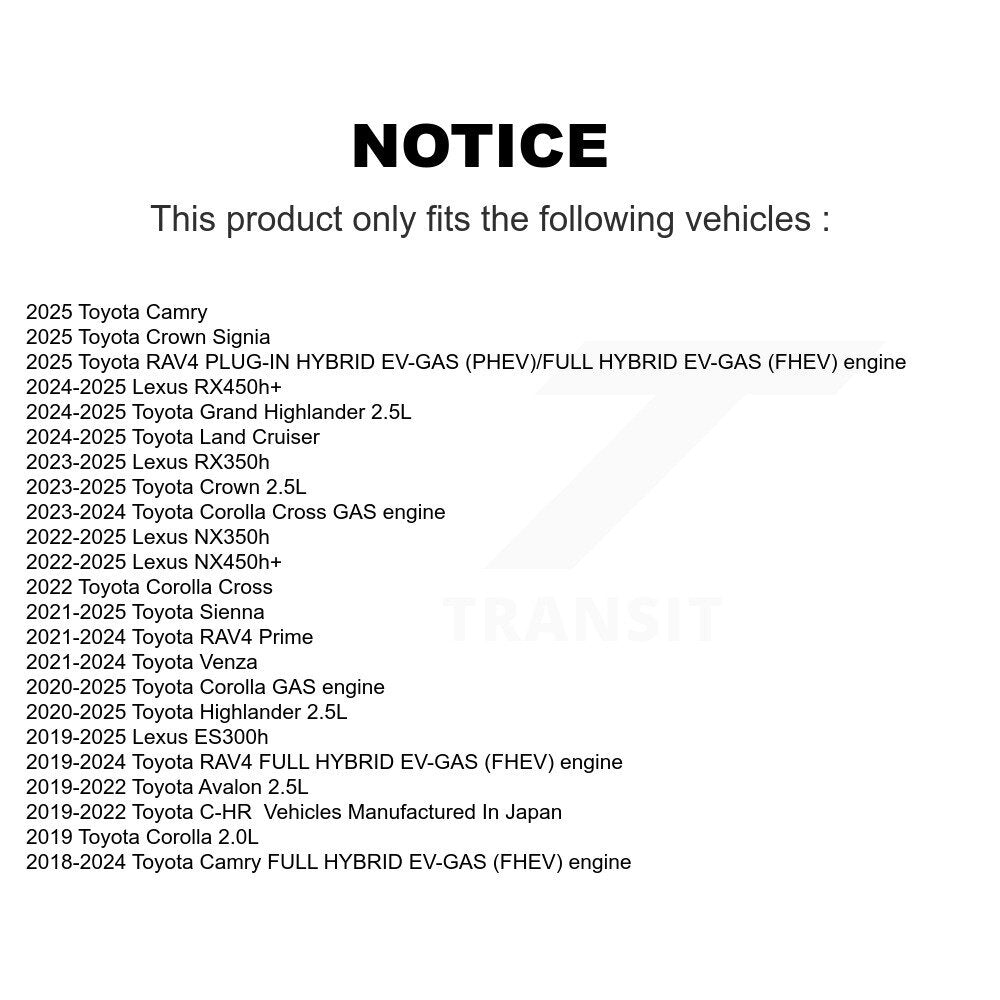 1x Air + 1x Cabin Filter (2 Total) Kit For Toyota RAV4 Corolla Camry Highlander Cross KFL-100421