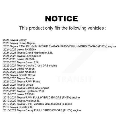 1x Air + 1x Cabin Filter (2 Total) Kit For Toyota RAV4 Corolla Camry Highlander Cross KFL-100421