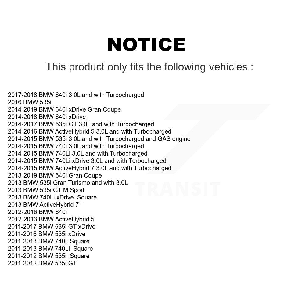 1x Air + 1x Cabin + 1x Engine Cartridge Oil Filter (3 Total) Kit For BMW 535i xDrive GT 5 KFM-100381