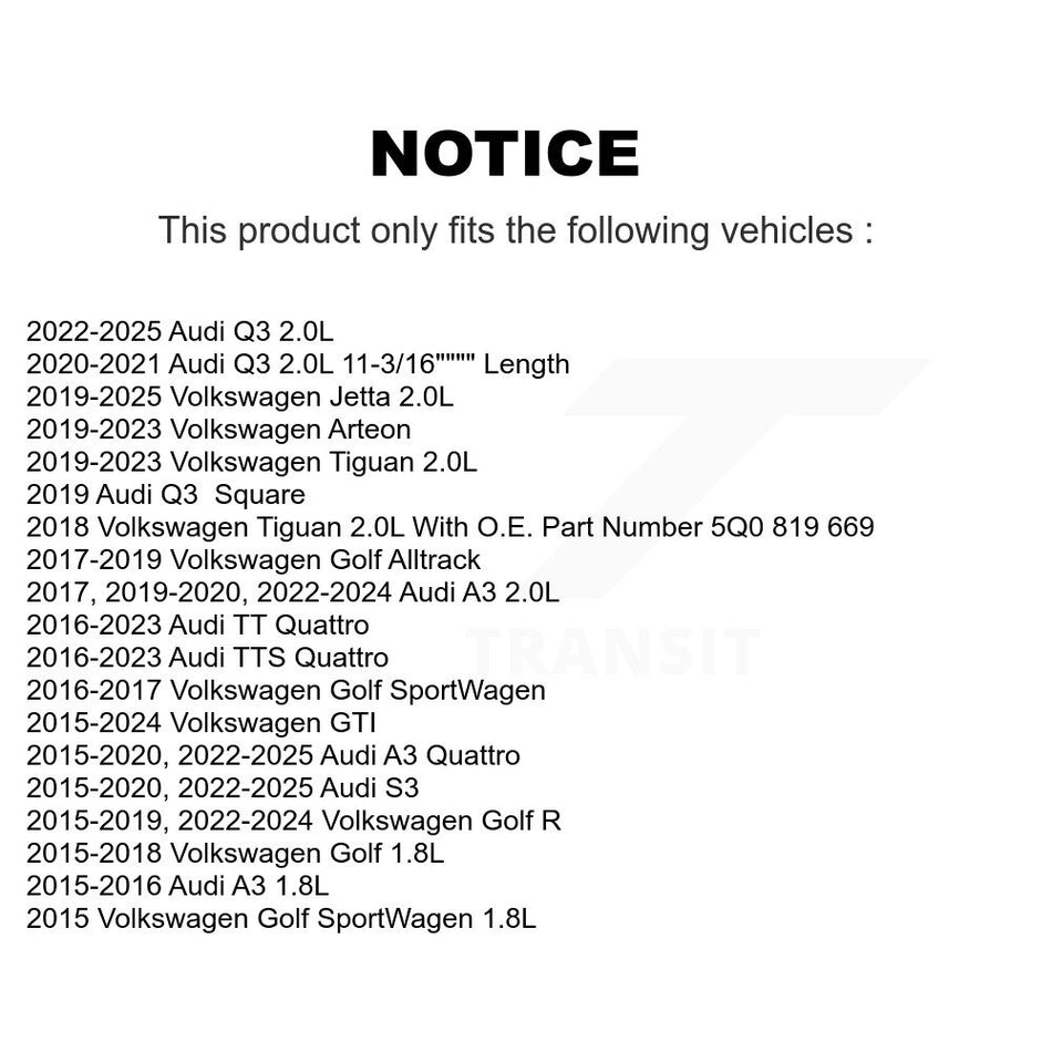 1x Air + 1x Cabin + 1x Engine Cartridge Oil Filter (3 Total) Kit For Volkswagen Tiguan Q3 KFM-100417
