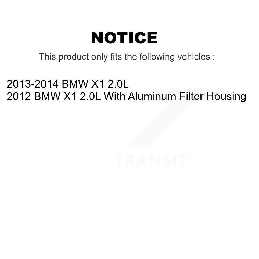1x Air + 1x Cabin + 1x Engine Cartridge Oil Filter (3 Total) Kit For BMW X1 2.0L KFM-100576