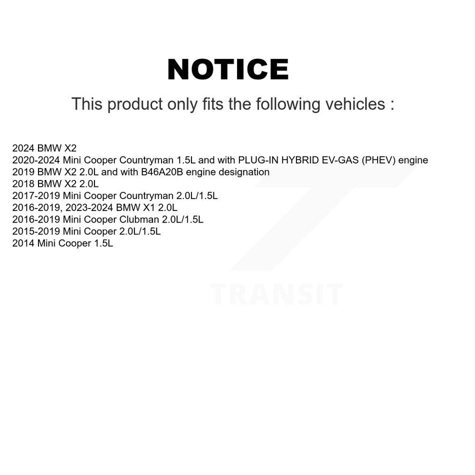 1x Air + 1x Cabin + 1x Engine Cartridge Oil Filter (3 Total) Kit For Mini BMW X1 Cooper KFM-104810