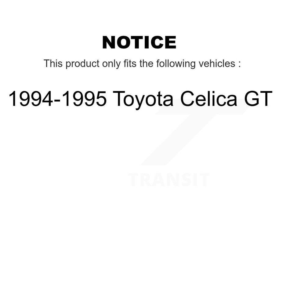 Front Rear Semi-Metallic Brake Pads And Drum Shoes Kit For 1994-1995 Toyota Celica GT KFN-100072