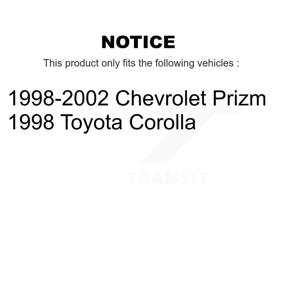 Front Rear Semi-Metallic Brake Pads And Drum Shoes Kit For Toyota Corolla Chevrolet Prizm KFN-100129