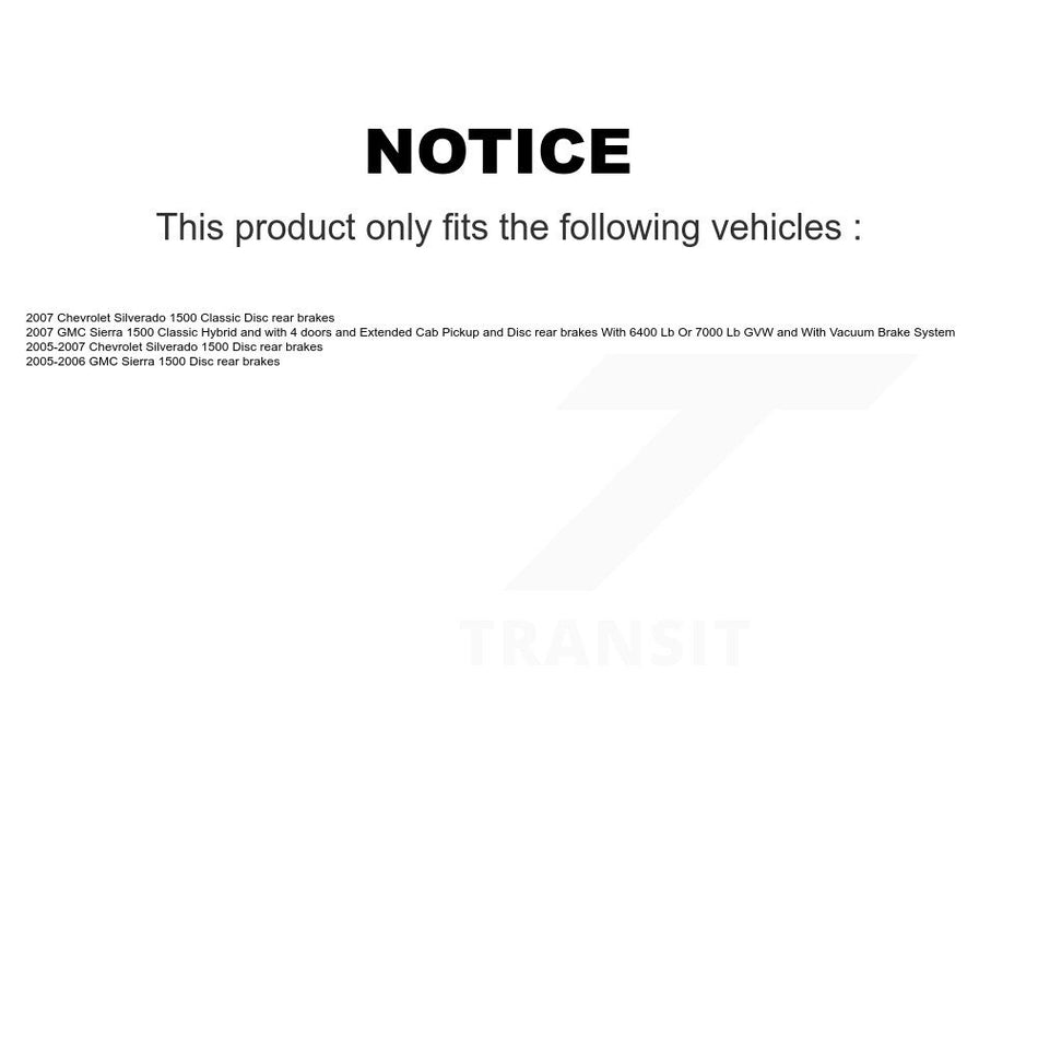 Front Rear Semi-Metallic Brake Pads And Drum Shoes Kit For Chevrolet Silverado 1500 GMC Sierra Classic KFN-100133