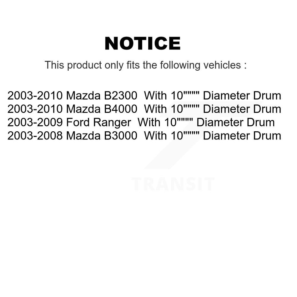 Front Rear Semi-Metallic Brake Pads And Drum Shoes Kit For Ford Ranger Mazda B2300 B3000 B4000 KFN-100150