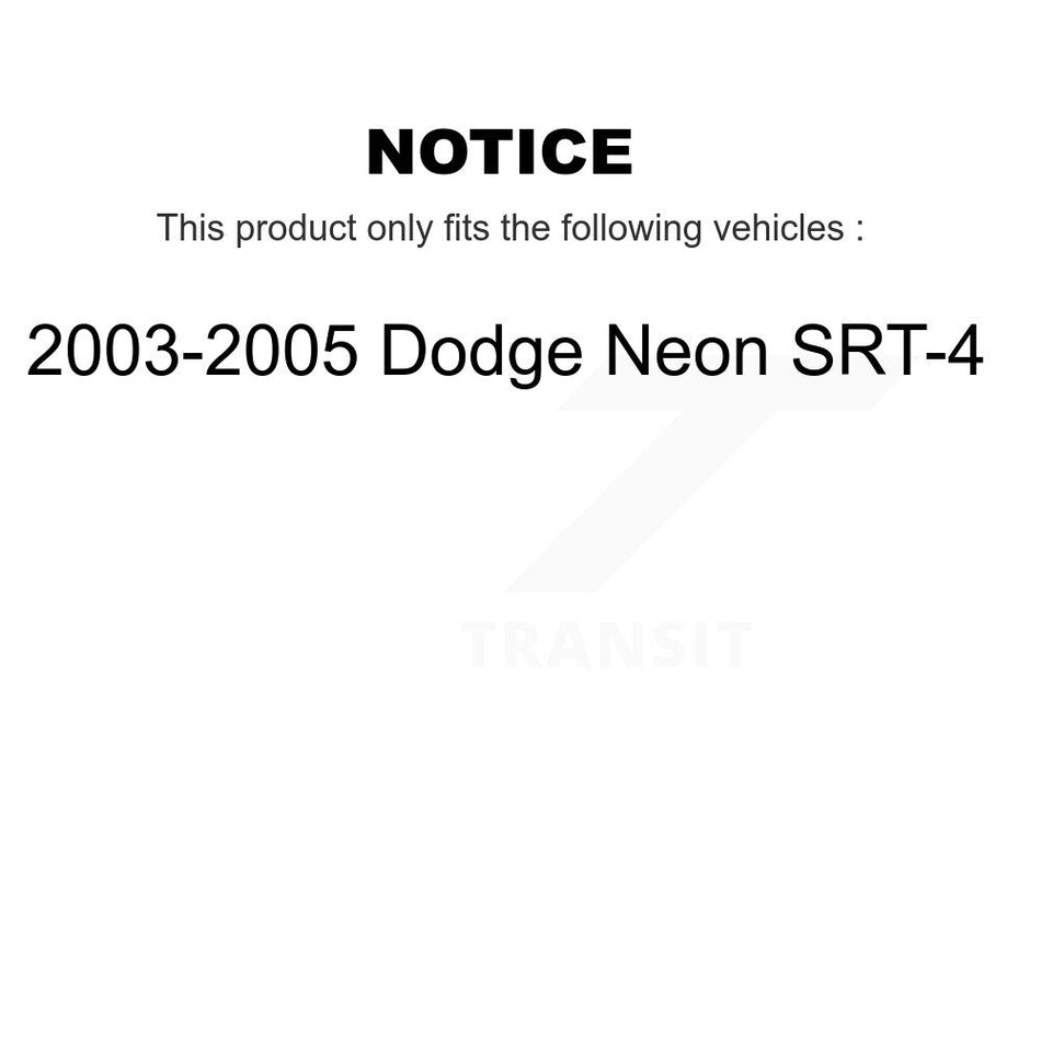 Front Rear Semi-Metallic Brake Pads And Drum Shoes Kit For 2003-2005 Dodge Neon SRT-4 KFN-100153