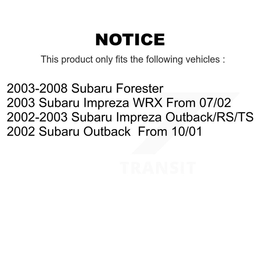 Front Rear Semi-Metallic Brake Pads And Drum Shoes Kit For Subaru Forester Impreza Outback KFN-100193