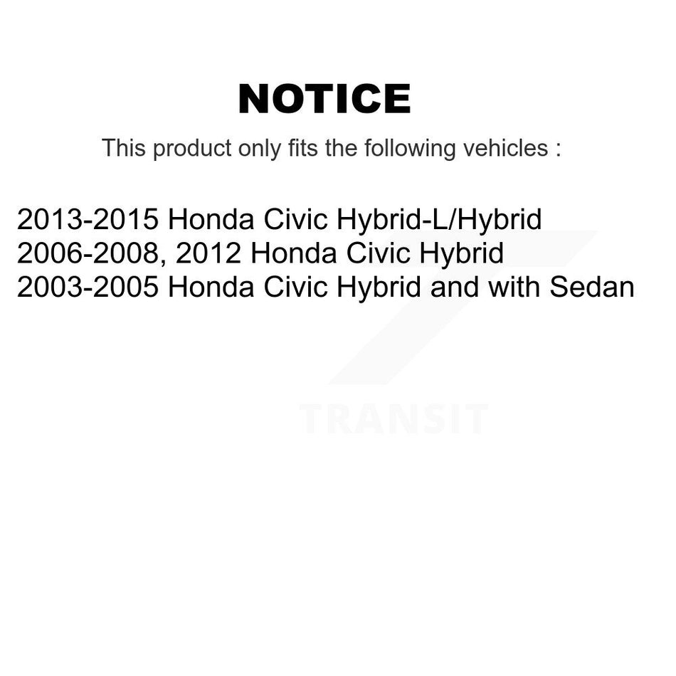 Front Rear Semi-Metallic Brake Pads And Drum Shoes Kit For Honda Civic KFN-100197