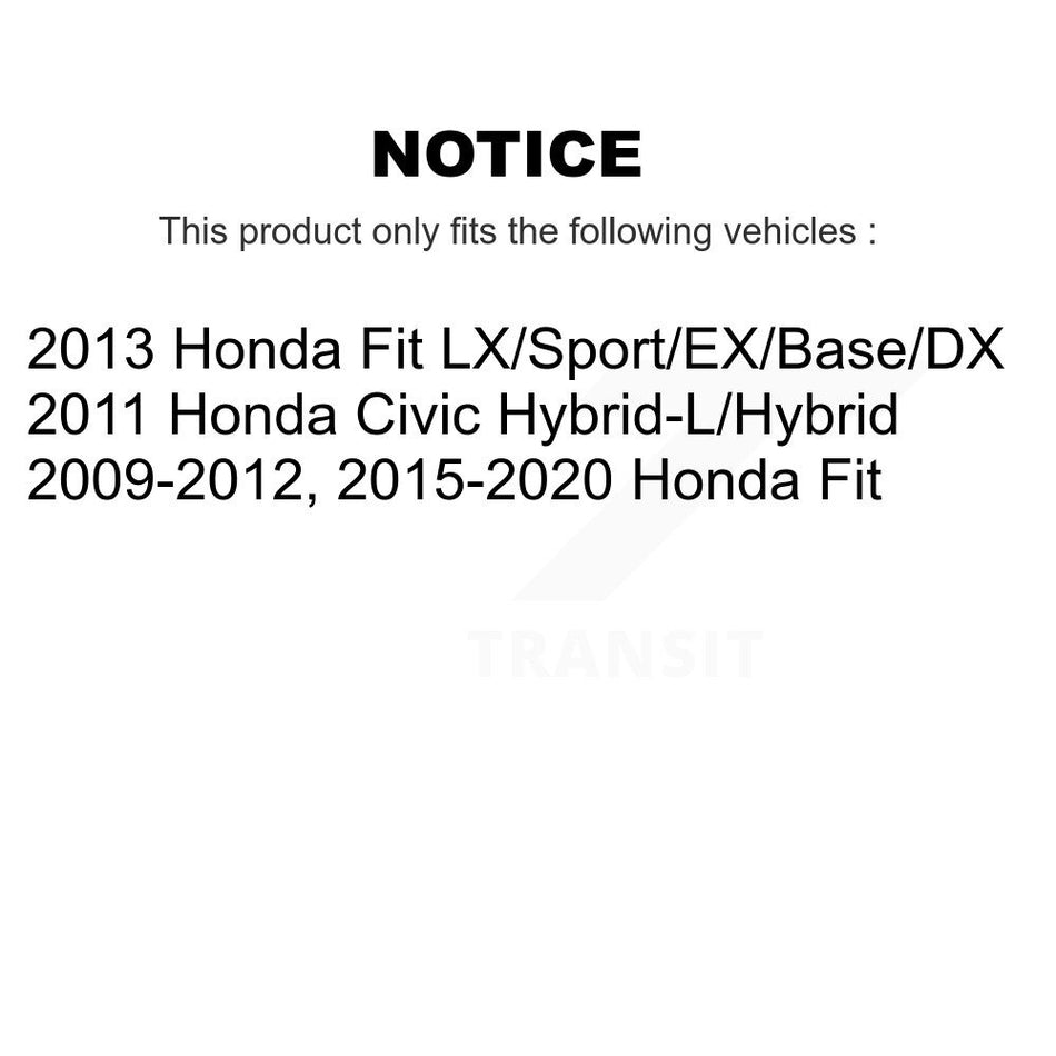 Front Rear Semi-Metallic Brake Pads And Drum Shoes Kit For Honda Fit Civic KFN-100198