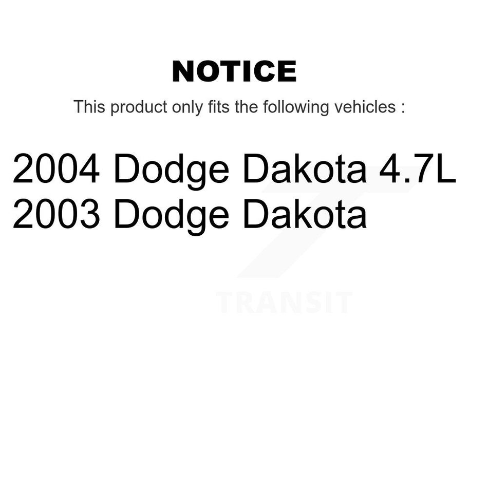 Front Rear Semi-Metallic Brake Pads And Drum Shoes Kit For 2003-2004 Dodge Dakota KFN-100202