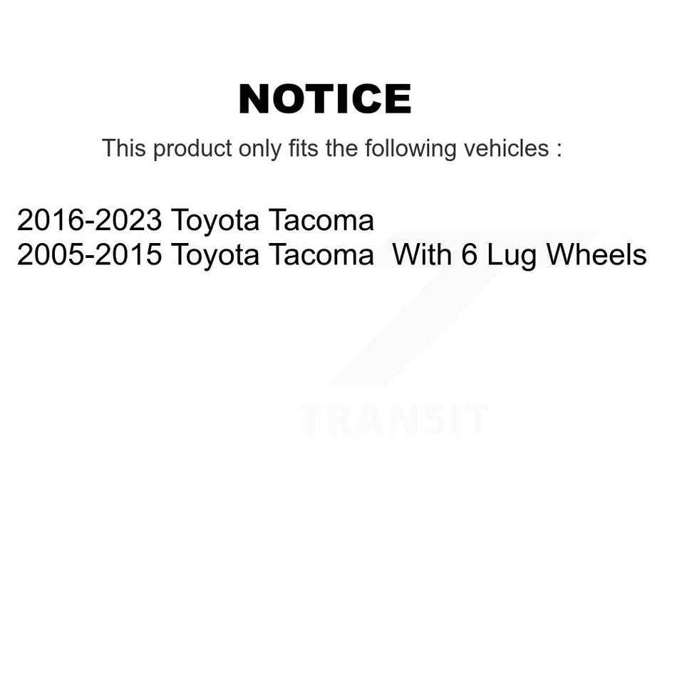 Front Rear Semi-Metallic Brake Pads And Drum Shoes Kit For Toyota Tacoma KFN-100207
