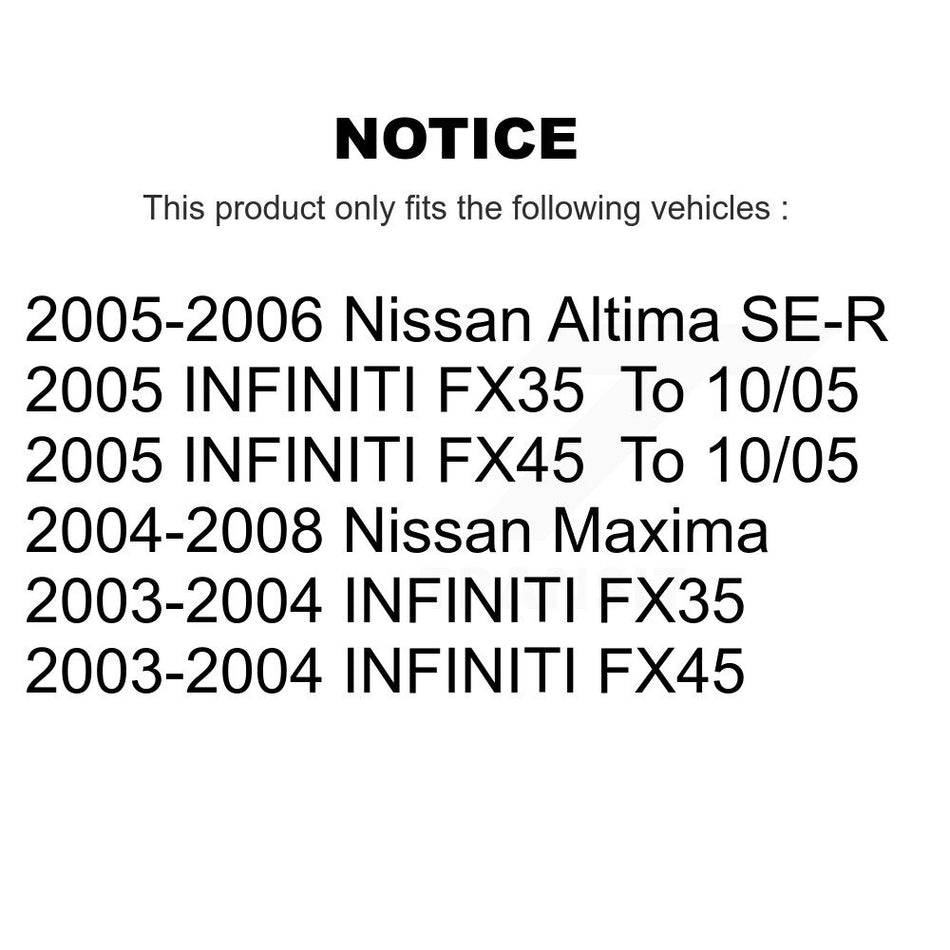 Front Rear Semi-Metallic Brake Pads And Parking Shoes Kit For Nissan Altima Maxima Infiniti FX35 FX45 INFINITI KFN-100504