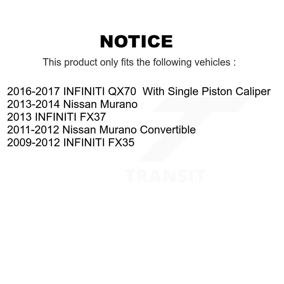 Front Rear Semi-Metallic Brake Pads And Parking Shoes Kit For Nissan Murano INFINITI FX35 M37 QX70 FX37 Q70 Q70L M56 M35h KFN-100517