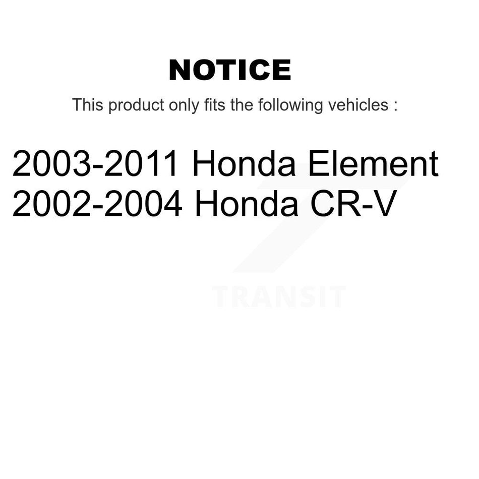 Front Rear Semi-Metallic Brake Pads And Parking Shoes Kit For Honda CR-V Element KFN-100547