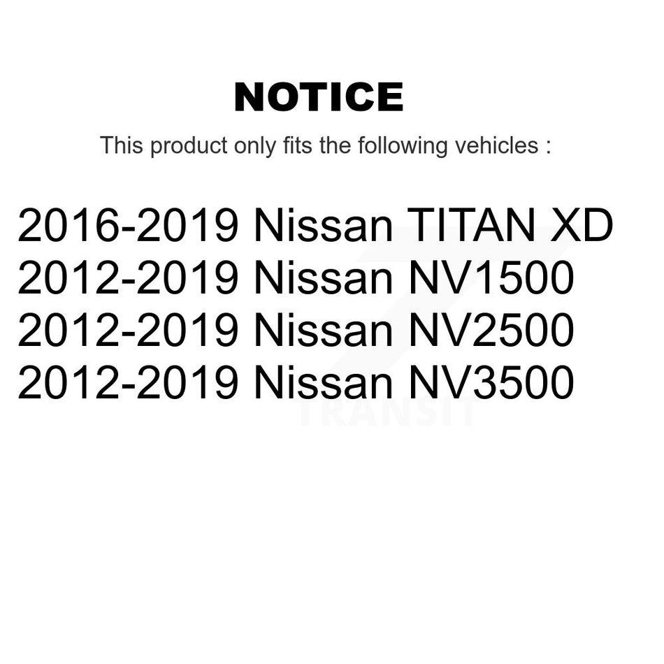 Front Rear Semi-Metallic Brake Pads And Parking Shoes Kit For Nissan NV2500 Titan XD NV3500 NV1500 TITAN KFN-100587