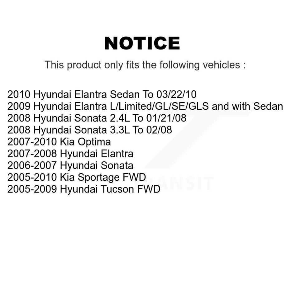 Front Rear Semi-Metallic Brake Pads And Parking Shoes Kit For Hyundai Elantra Kia Sonata Sportage Tucson Optima KFN-100592