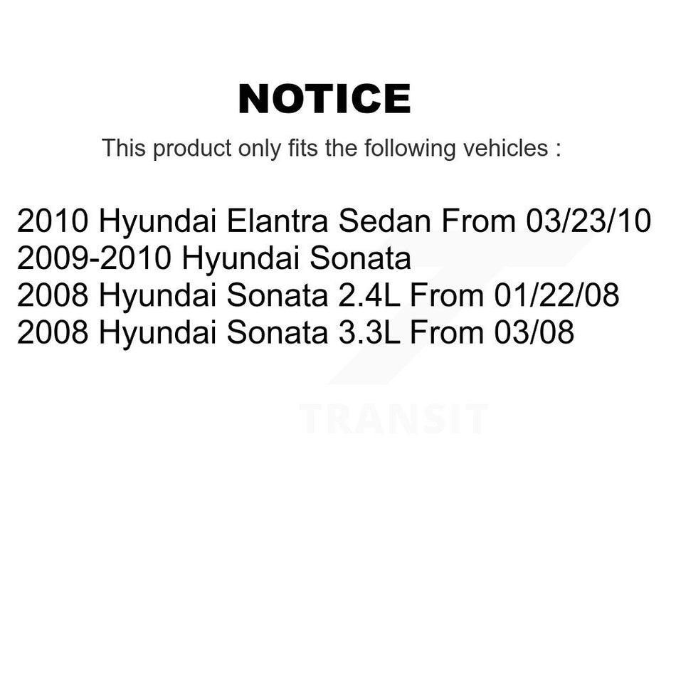 Front Rear Semi-Metallic Brake Pads And Parking Shoes Kit For Hyundai Sonata Elantra KFN-100593