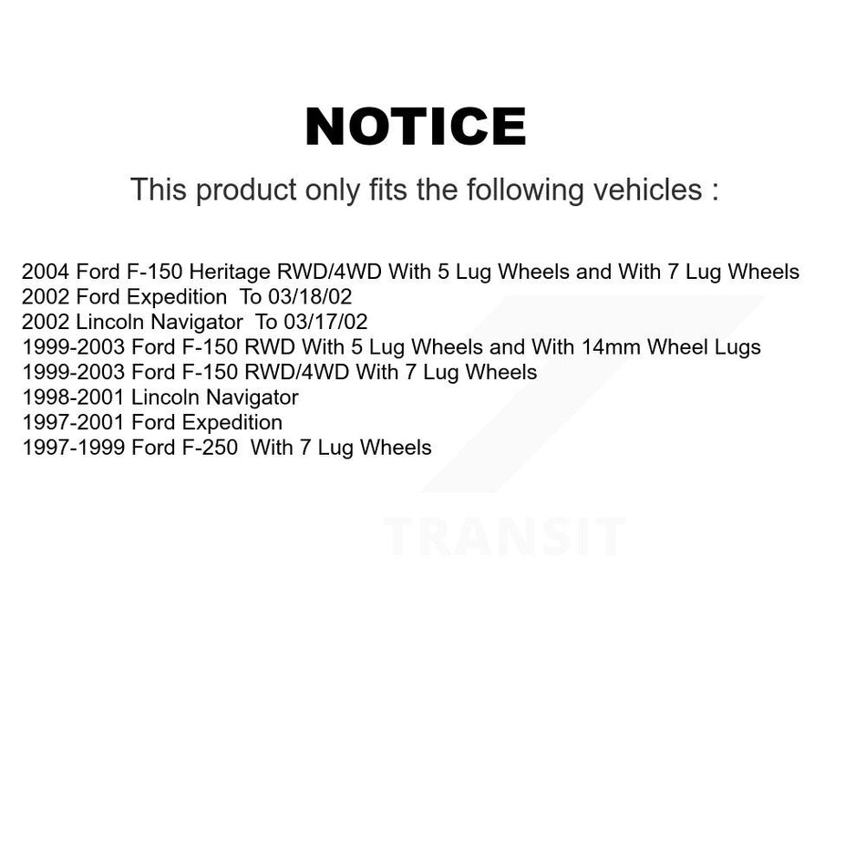 Front Rear Semi-Metallic Brake Pads And Parking Shoes Kit For Ford F-150 Expedition Heritage Lincoln Navigator F-250 KFN-100621