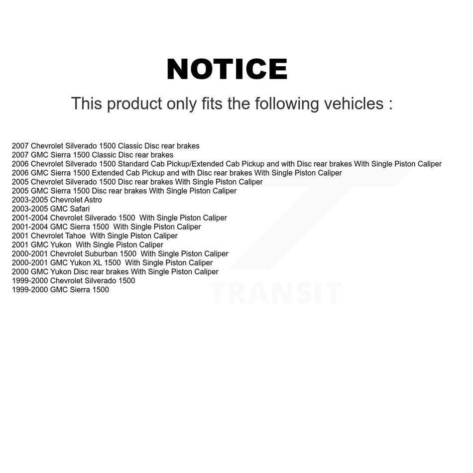 Front Rear Semi-Metallic Brake Pads And Parking Shoes Kit For Chevrolet Silverado 1500 GMC Sierra Classic Suburban Tahoe Astro Yukon XL Safari KFN-100658
