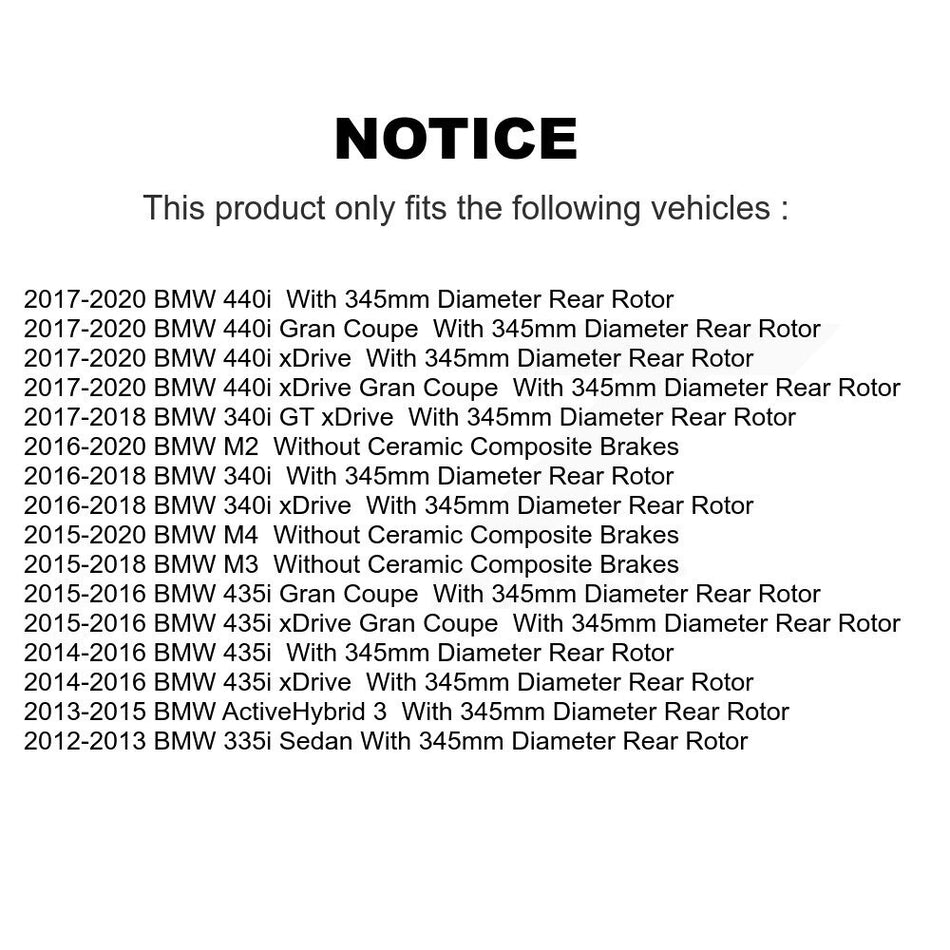Front Rear Semi-Metallic Brake Pads And Parking Shoes Kit For BMW 428i 330i xDrive 335i 328i M4 430i Gran Coupe M3 435i 340i 440i M2 GT ActiveHybrid 3 KFN-100678