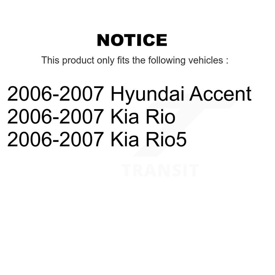 Front Rear Semi-Metallic Brake Pads And Parking Shoes Kit For 2006-2007 Hyundai Accent Kia Rio Rio5 KFN-100700