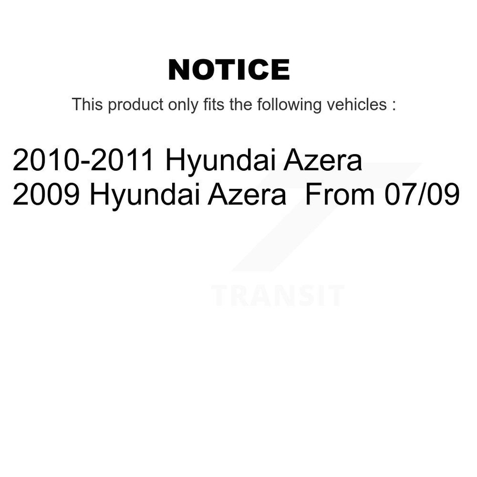 Front Rear Semi-Metallic Brake Pads And Parking Shoes Kit For 2010-2011 Hyundai Azera KFN-100721