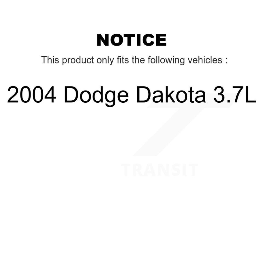 Front Rear Semi-Metallic Brake Pads And Drum Shoes Kit For 2004 Dodge Dakota 3.7L KFN-100840