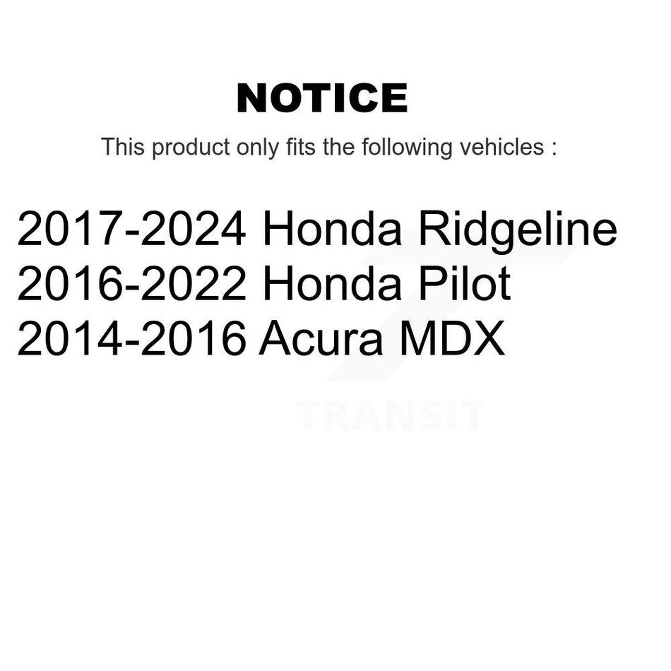 Front Rear Semi-Metallic Brake Pads Parking Shoes Kit For Honda Pilot Ridgeline Acura MDX KFN-100873