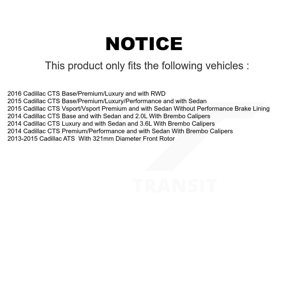 Front Rear Semi-Metallic Brake Pads And Parking Shoes Kit For Cadillac ATS CTS KFN-100881