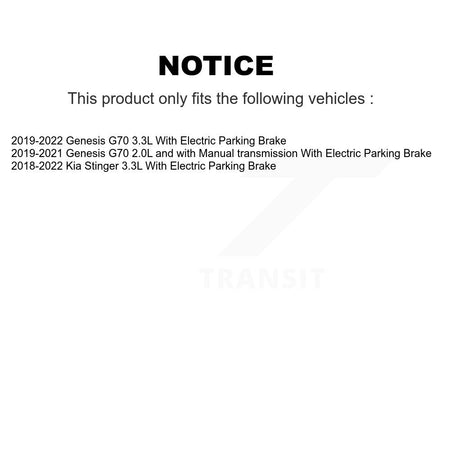 Front Rear Semi-Metallic Brake Pads And Parking Shoes Kit For Kia Stinger Genesis G70 KFN-100908