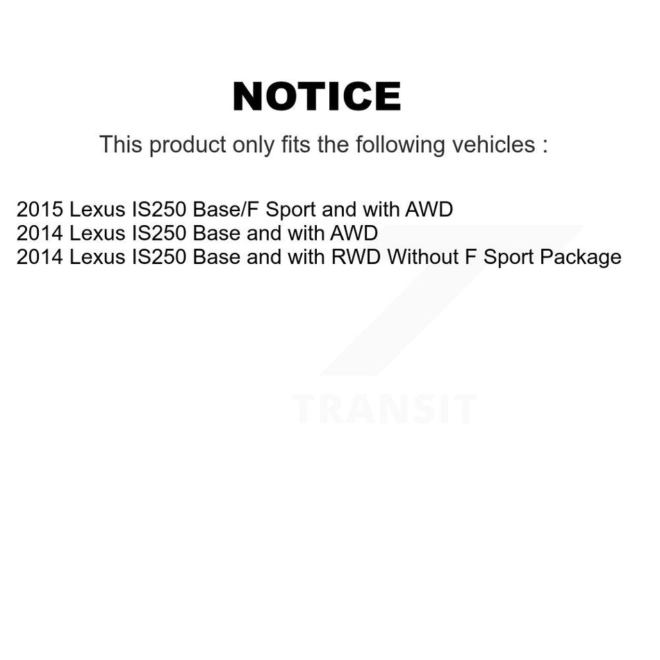Front Rear Semi-Metallic Brake Pads And Parking Shoes Kit For Lexus IS250 KFN-100913