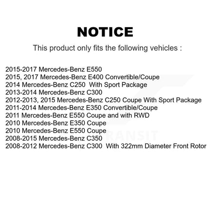 Front Rear Semi-Metallic Brake Pads And Parking Shoe Kit For Mercedes-Benz C300 E350 C350 KFN-100925