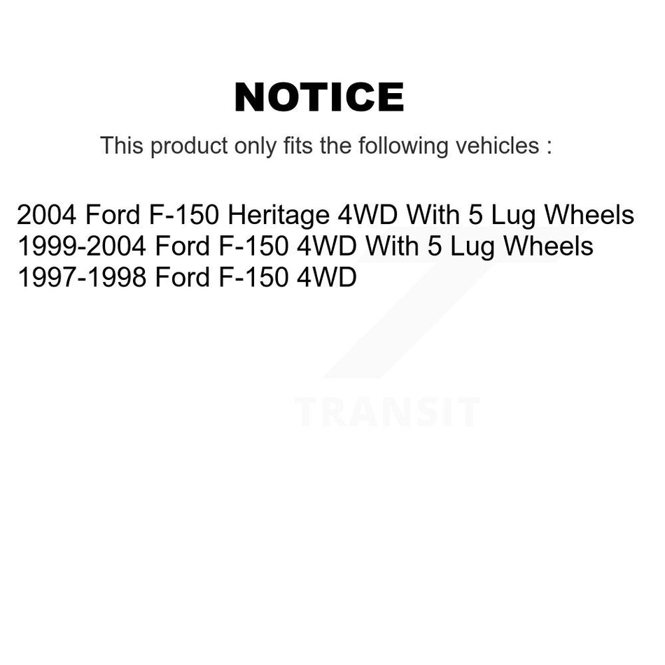 Front Coated Disc Brake Rotors Pair For Ford F-150 Heritage 4WD KG-100068