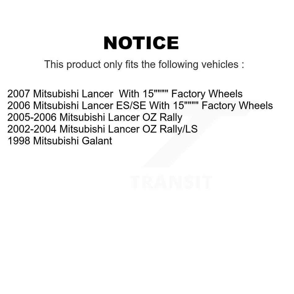 Front Coated Disc Brake Rotors Pair For Mitsubishi Lancer Galant KG-100169