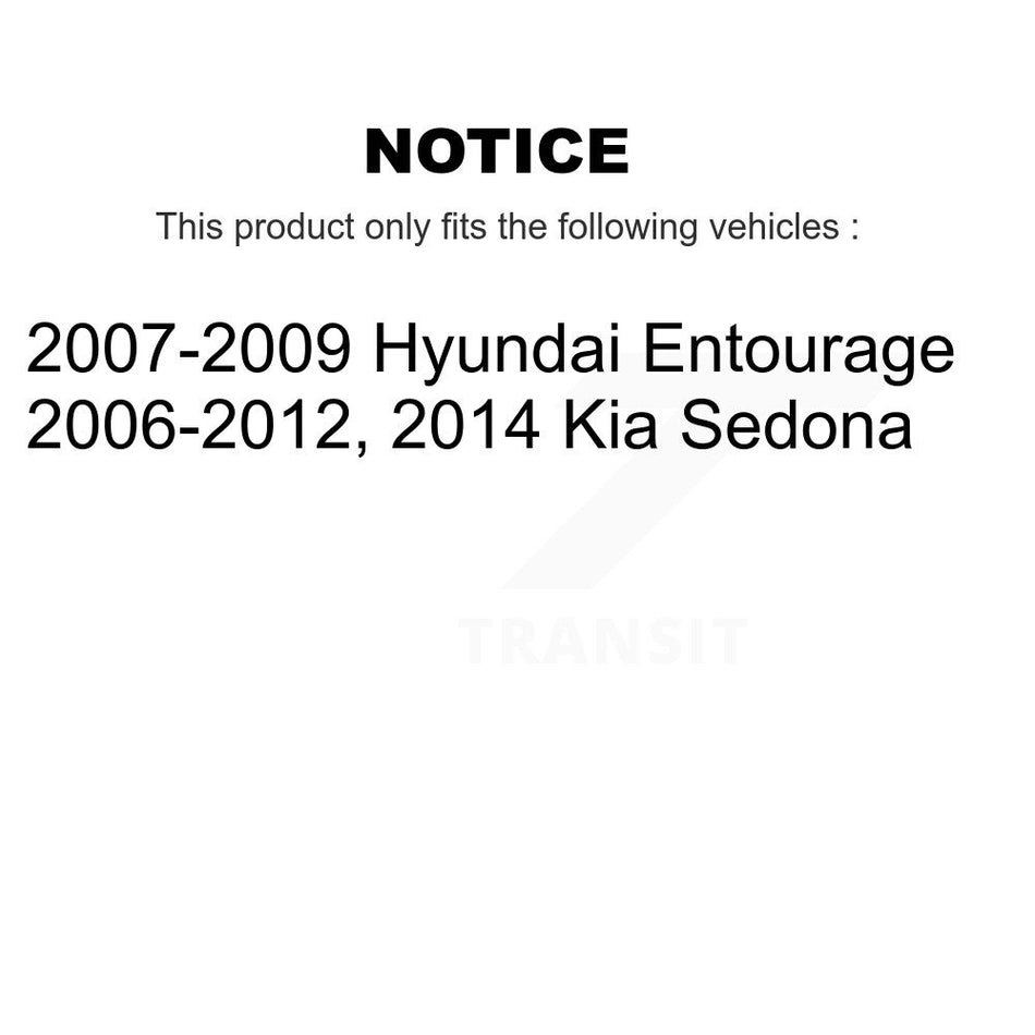 Front Coated Disc Brake Rotors Pair For Kia Sedona Hyundai Entourage KG-100254