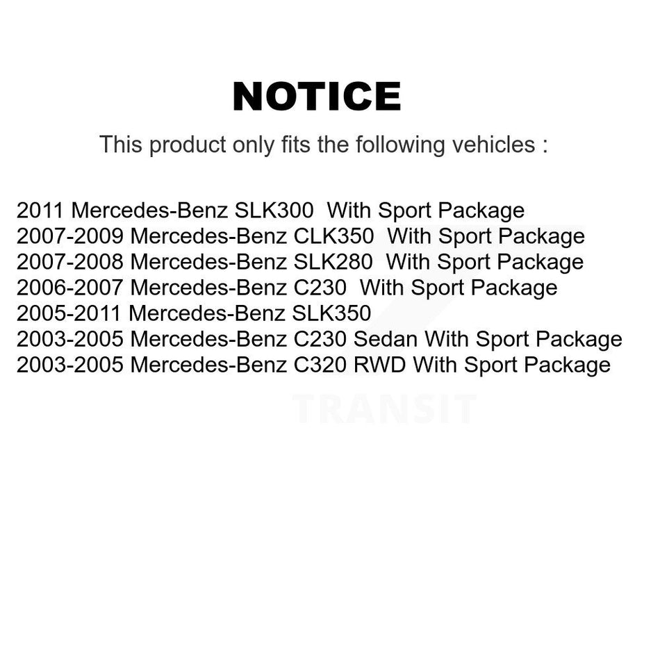 Front Coated Disc Brake Rotors Pair For Mercedes-Benz C230 CLK350 SLK350 C320 SLK280 SLK300 KG-100264