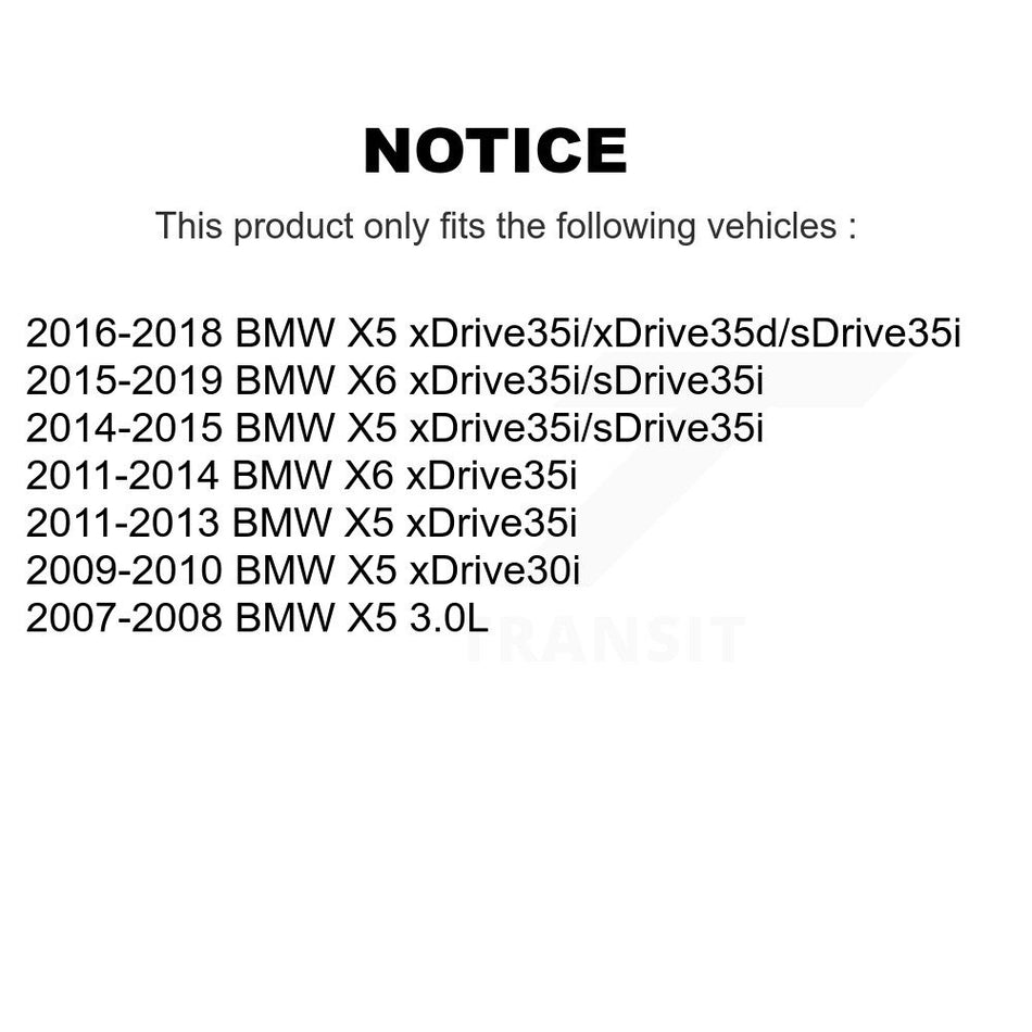 Front Coated Disc Brake Rotors Pair For BMW X5 X6 KG-100278