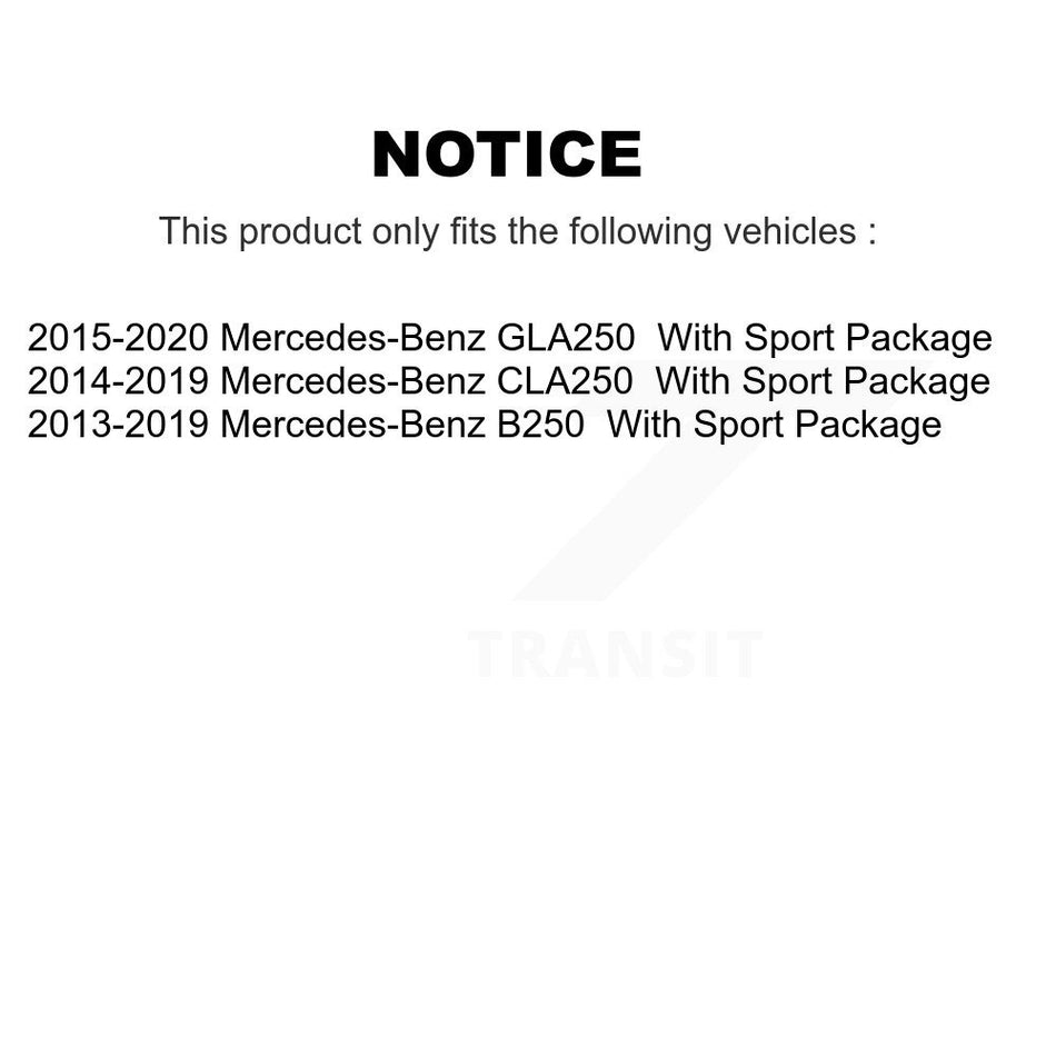 Front Coated Disc Brake Rotors Pair For Mercedes-Benz CLA250 GLA250 With Sport Package KG-100364
