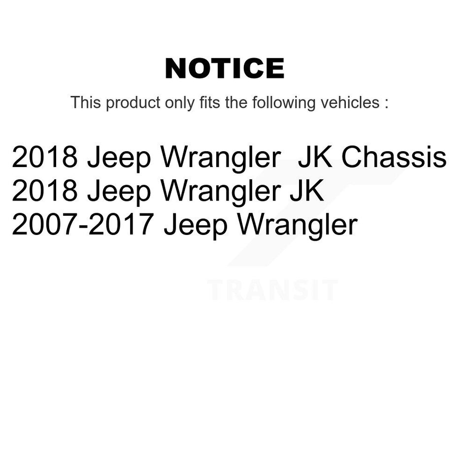 Rear Coated Disc Brake Rotors Pair For Jeep Wrangler JK KG-100477