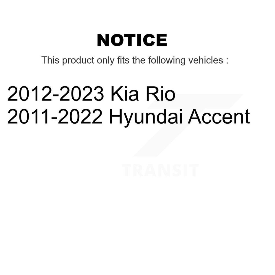 Rear Coated Disc Brake Rotors Pair For Hyundai Accent Kia Rio KG-100650