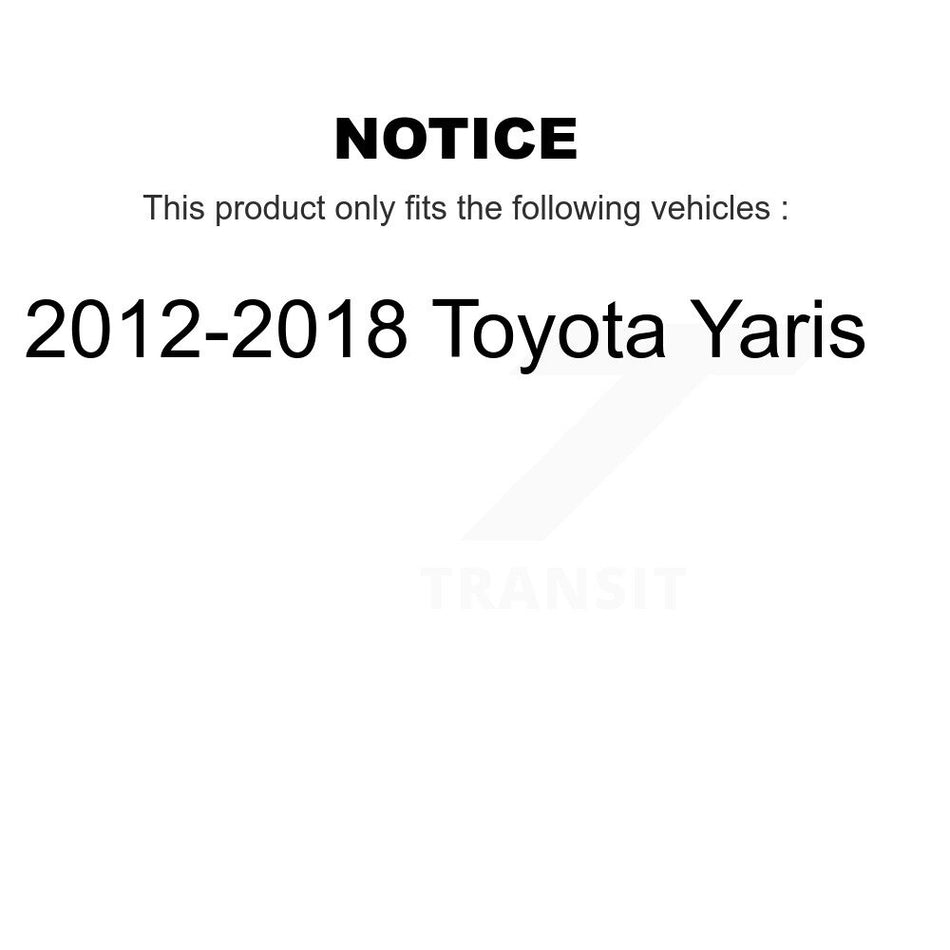 Rear Coated Disc Brake Rotors Pair For 2012-2018 Toyota Yaris KG-100652