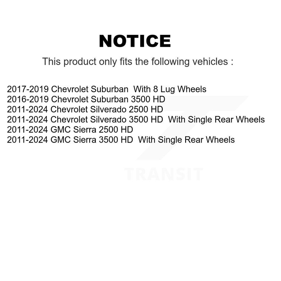 Front Rear Coated Disc Brake Rotors Kit For Chevrolet Silverado 2500 HD GMC Sierra 1500 3500 Suburban KG-100748