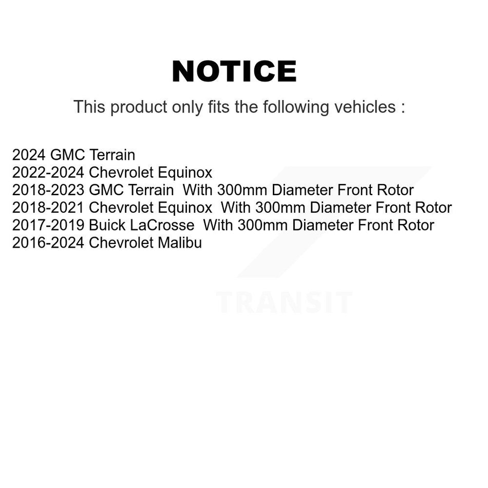 Front Rear Coated Disc Brake Rotors Kit For Chevrolet Equinox Malibu GMC Terrain Buick LaCrosse KG-100751