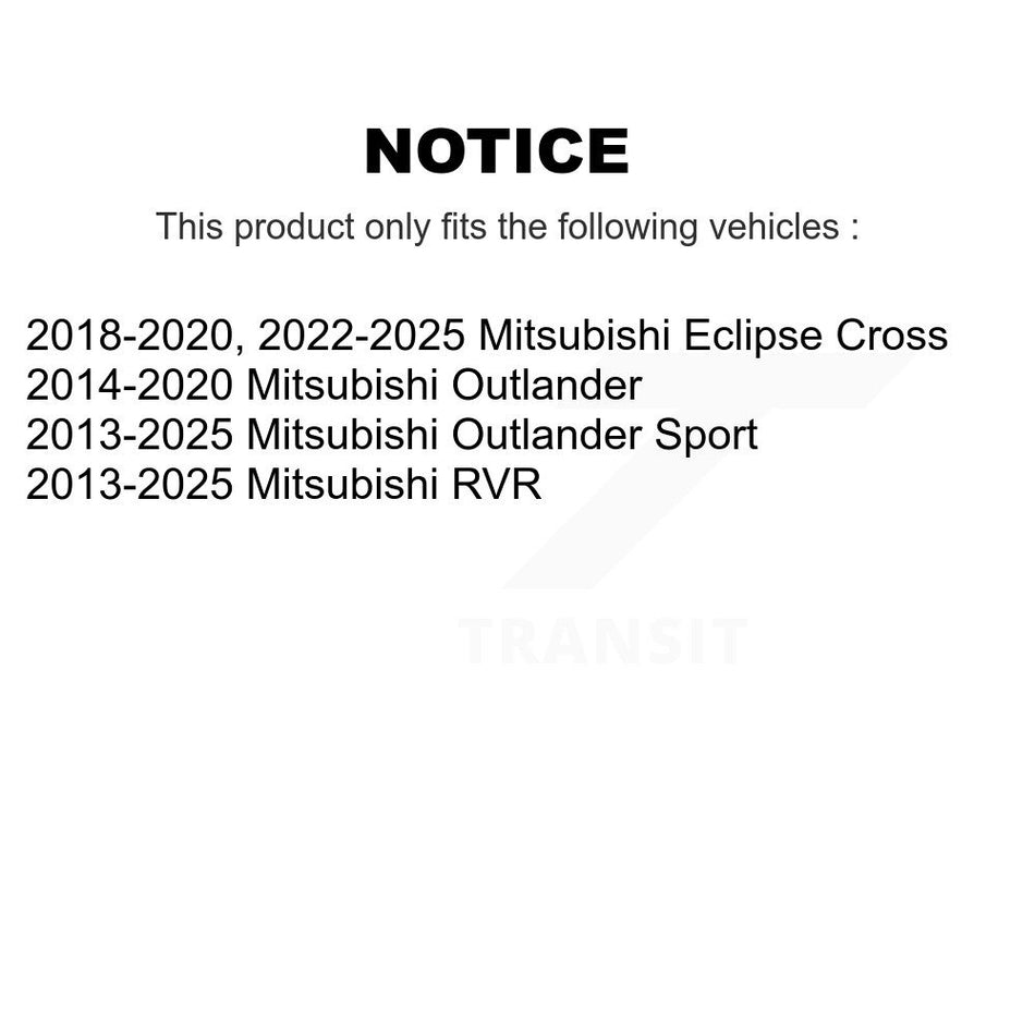 Front Rear Coated Disc Brake Rotors Kit For Mitsubishi Outlander Sport Eclipse Cross RVR KG-100843