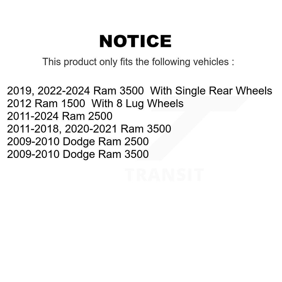 Front Rear Coated Disc Brake Rotors Kit For Ram 2500 3500 1500 Dodge KG-100851