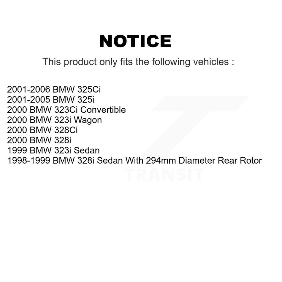 Front Rear Coated Disc Brake Rotors Kit For BMW 325i 325Ci 323i 328i 323Ci 328Ci KG-100904